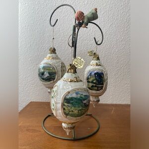 Vintage Bradford Exchange Irish Blessings Heirloom Porcelain Ornaments Set of 3
